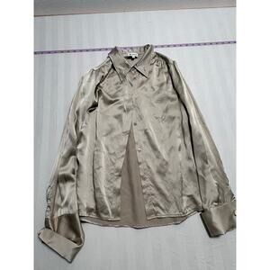 LILYSILK Champagne Silk Blouse (Size S)